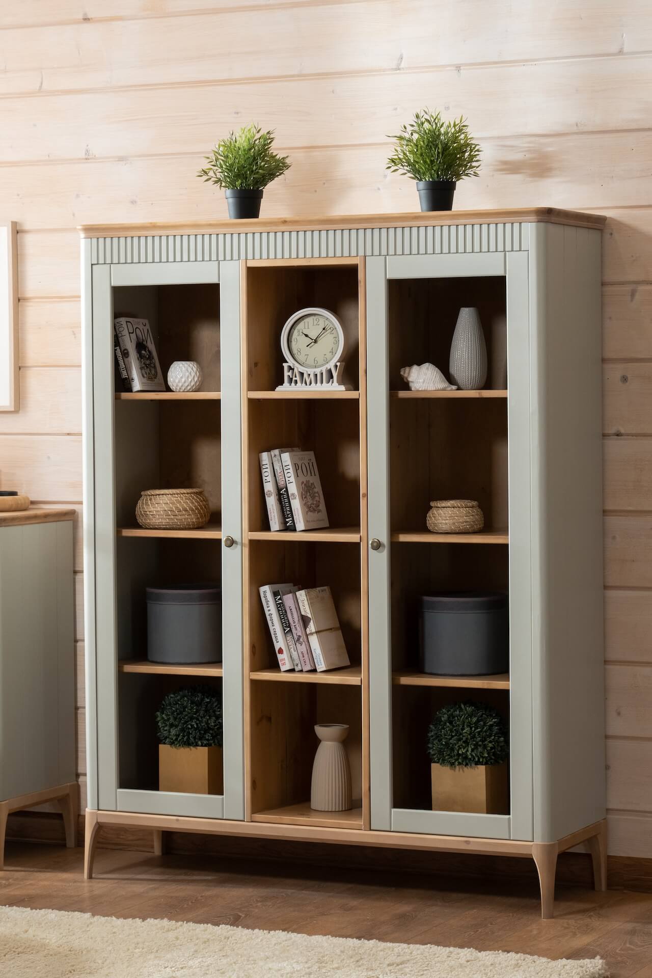 Шкаф книжный Грета №14-140/180 Тимберика