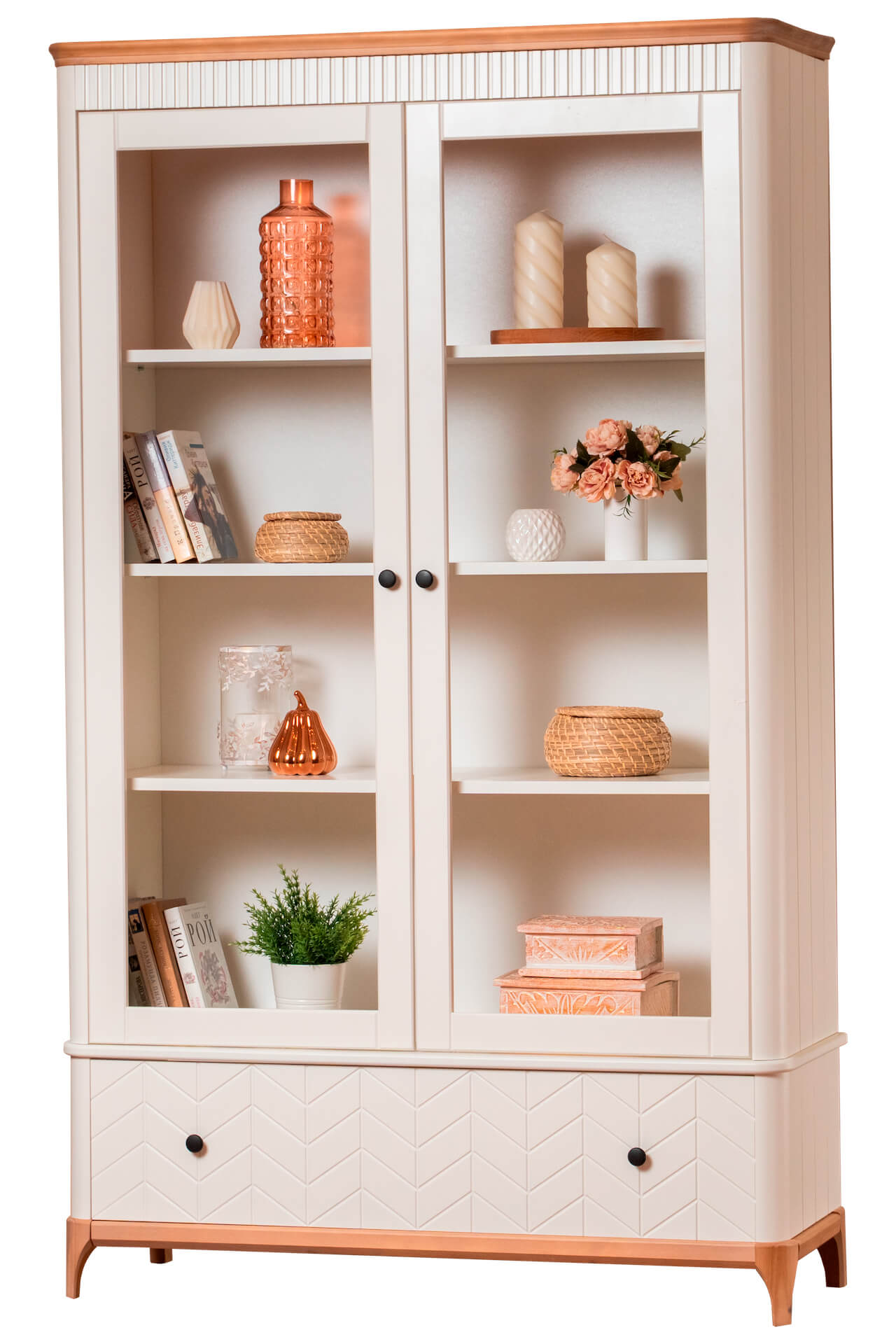 Шкаф книжный Грета №12-140/180 Тимберика