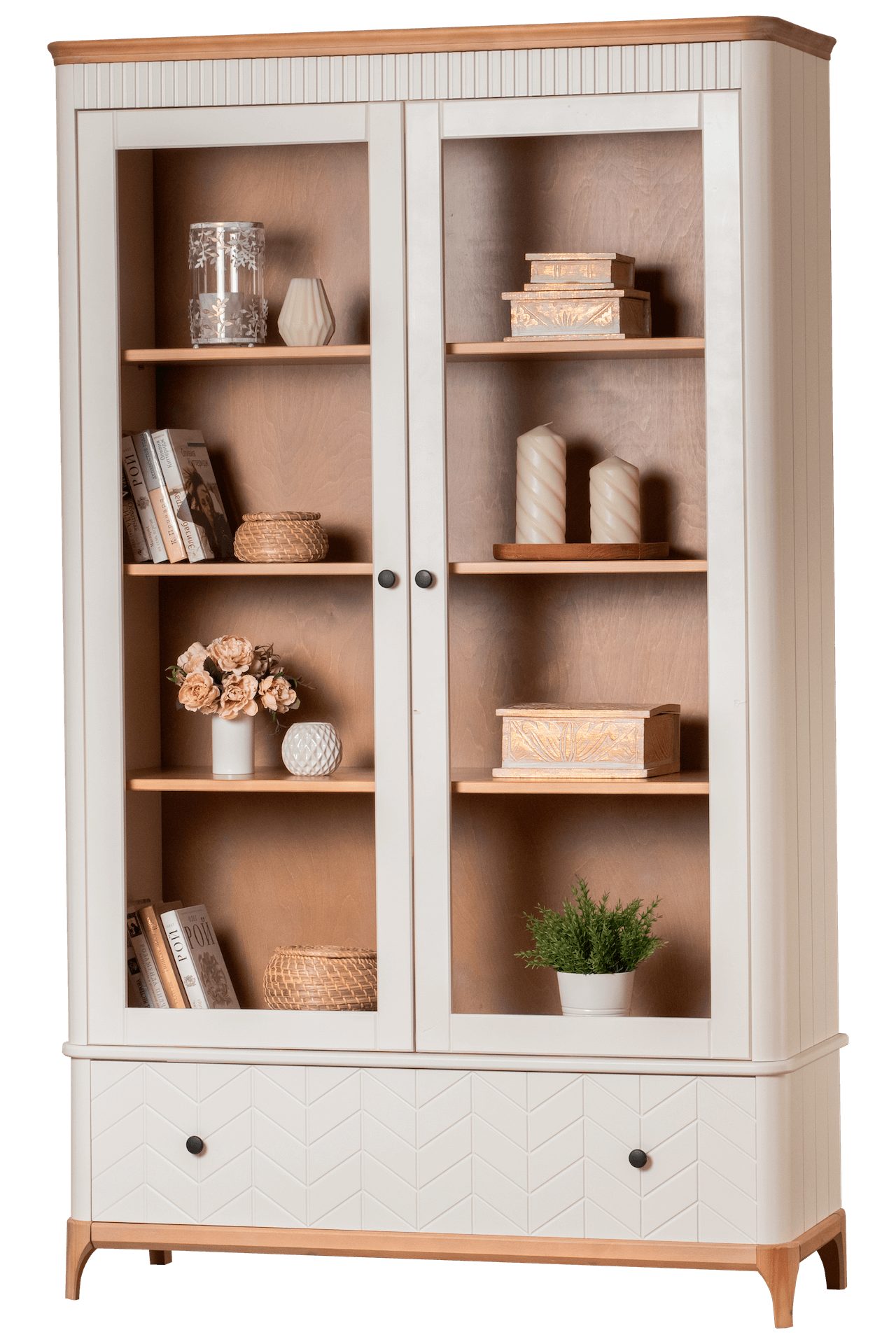 Шкаф книжный Грета №12-140/180 Тимберика