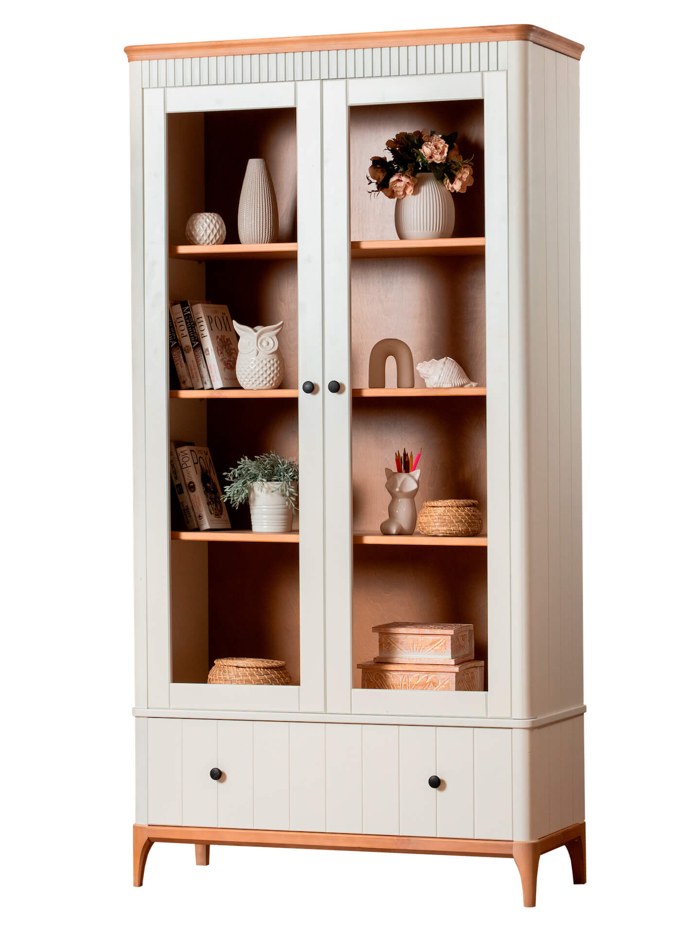 Шкаф книжный Грета №11-140/180 Тимберика